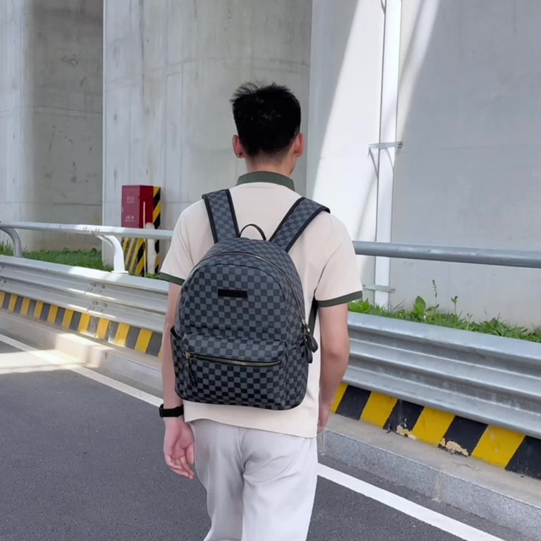 Stylish monogram Large Capacity Backpack with Laptop Sleeve