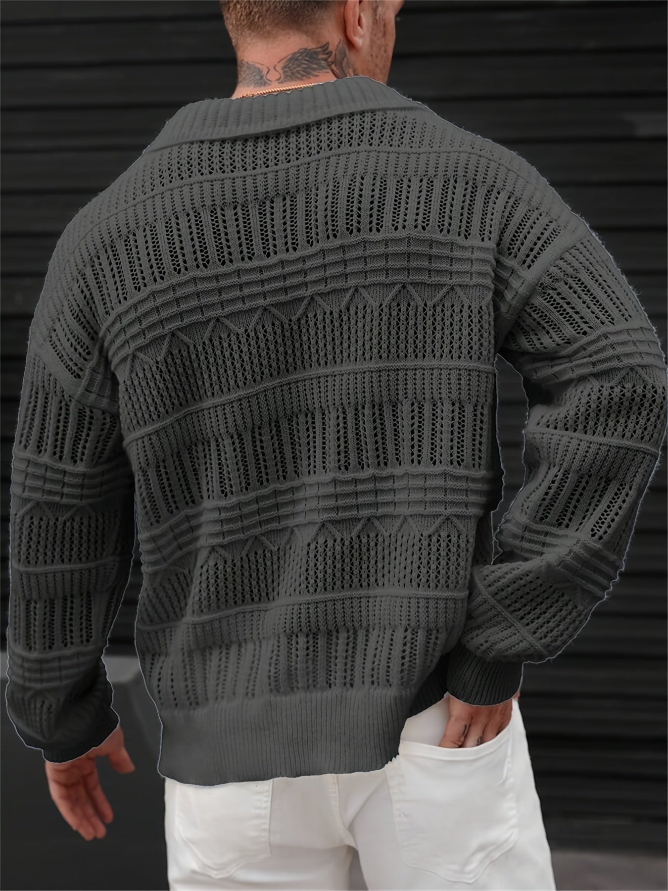 Men's Casual Neck Long Sleeve Sweater
