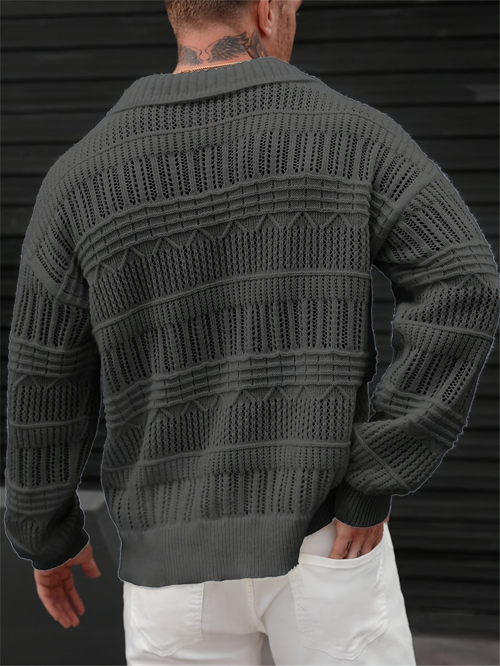 Men's Casual Neck Long Sleeve Sweater