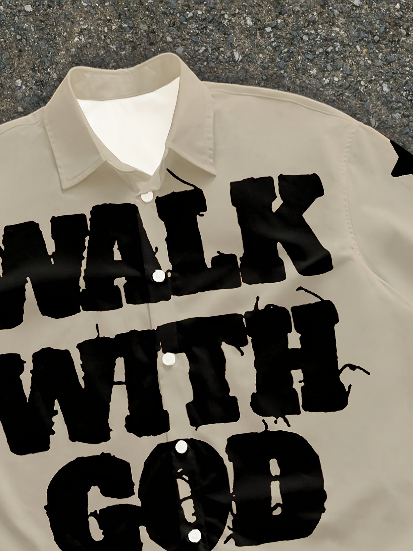 Men'S Casual "WALK with GOD" Graphic T-Shirt