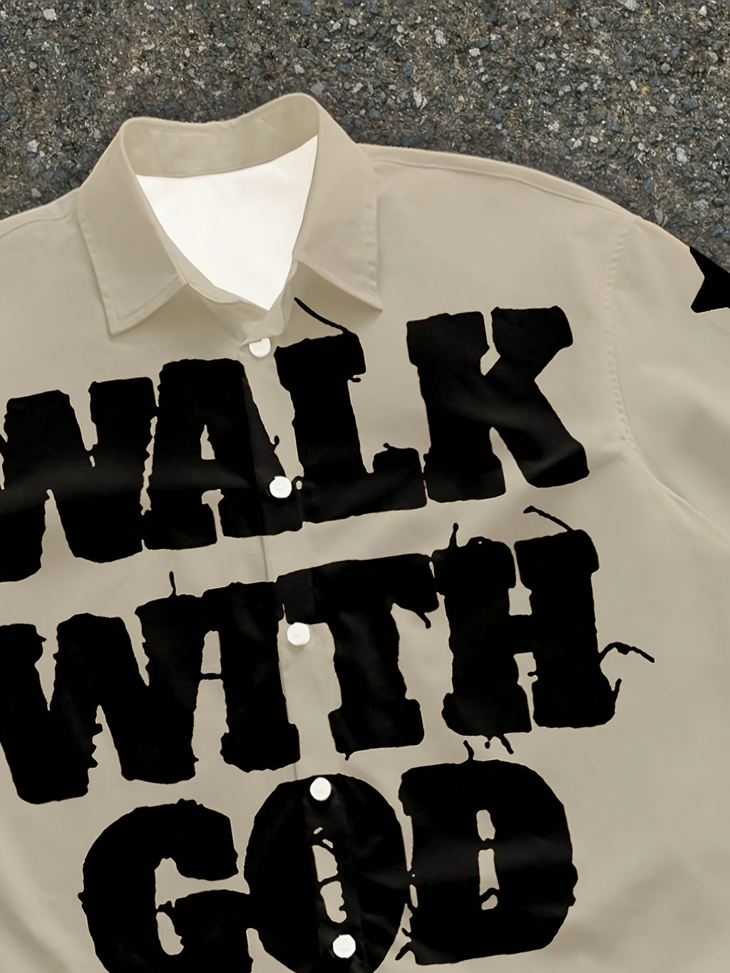 Men'S Casual "WALK with GOD" Graphic T-Shirt