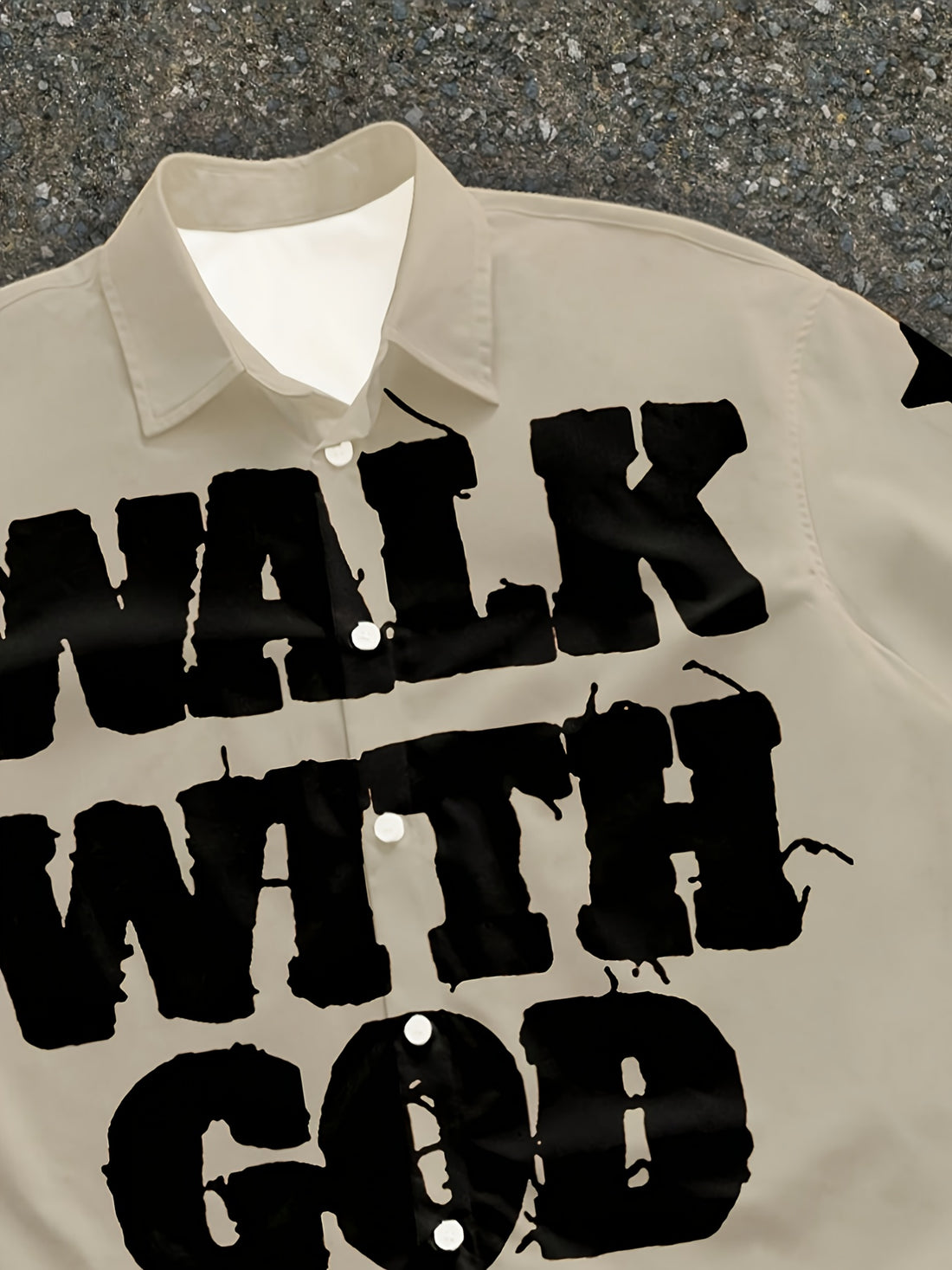 Men'S Casual "WALK with GOD" Graphic T-Shirt