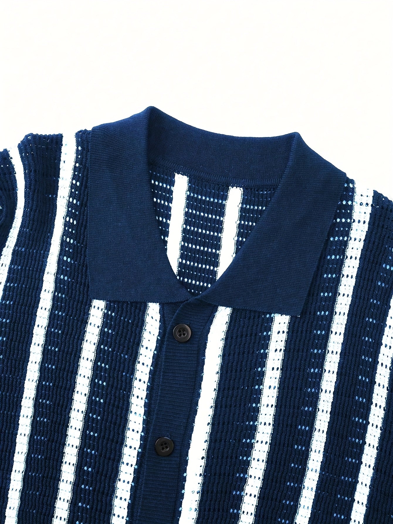 Men's Semi-Sheer Knit Pullover