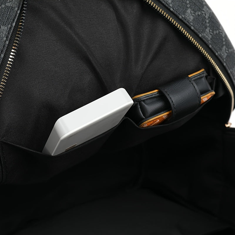 Stylish monogram Large Capacity Backpack with Laptop Sleeve