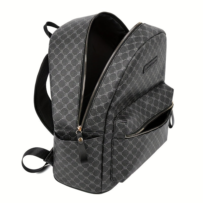 Stylish monogram Large Capacity Backpack with Laptop Sleeve