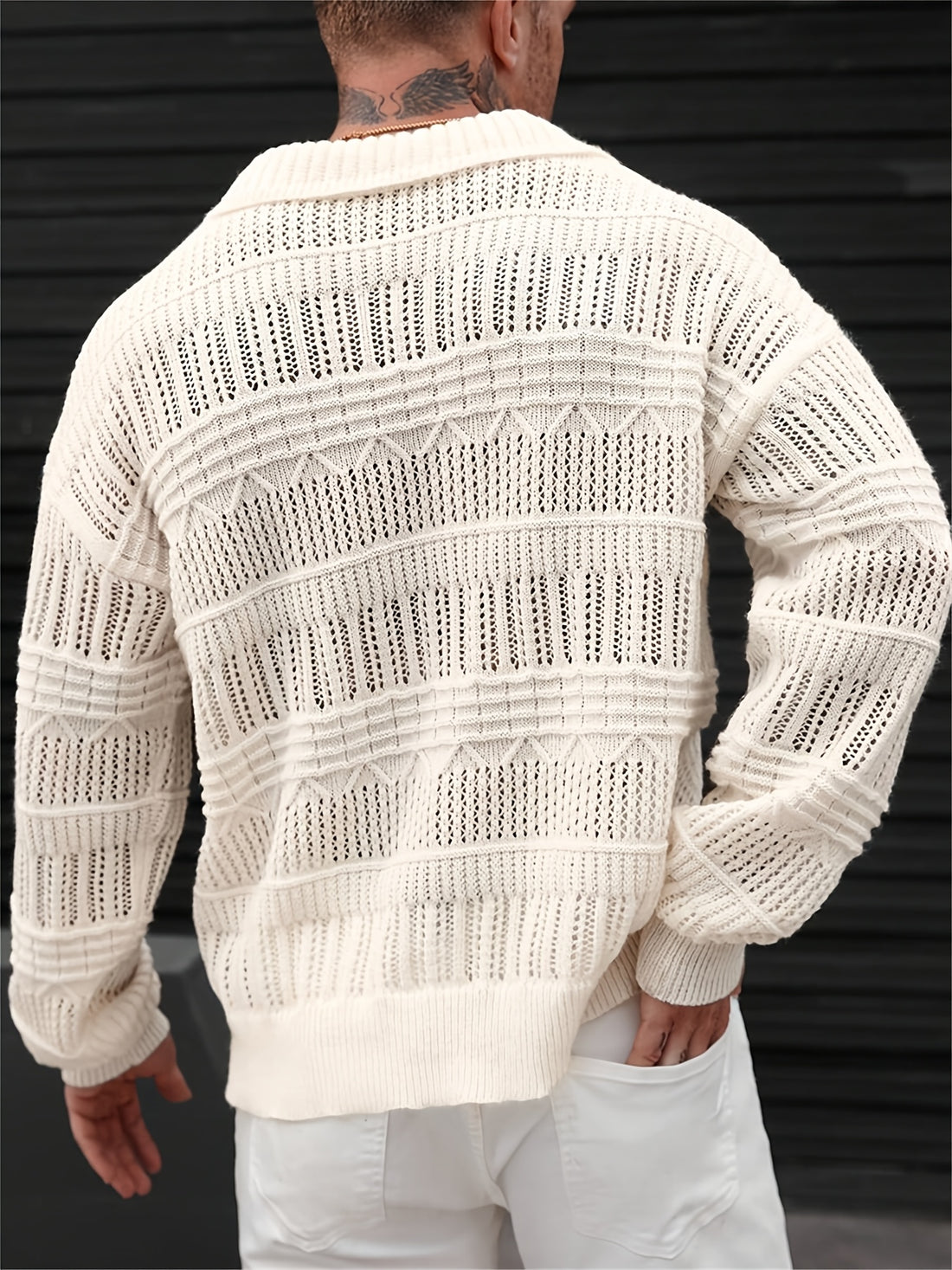 Men's Casual Neck Long Sleeve Sweater
