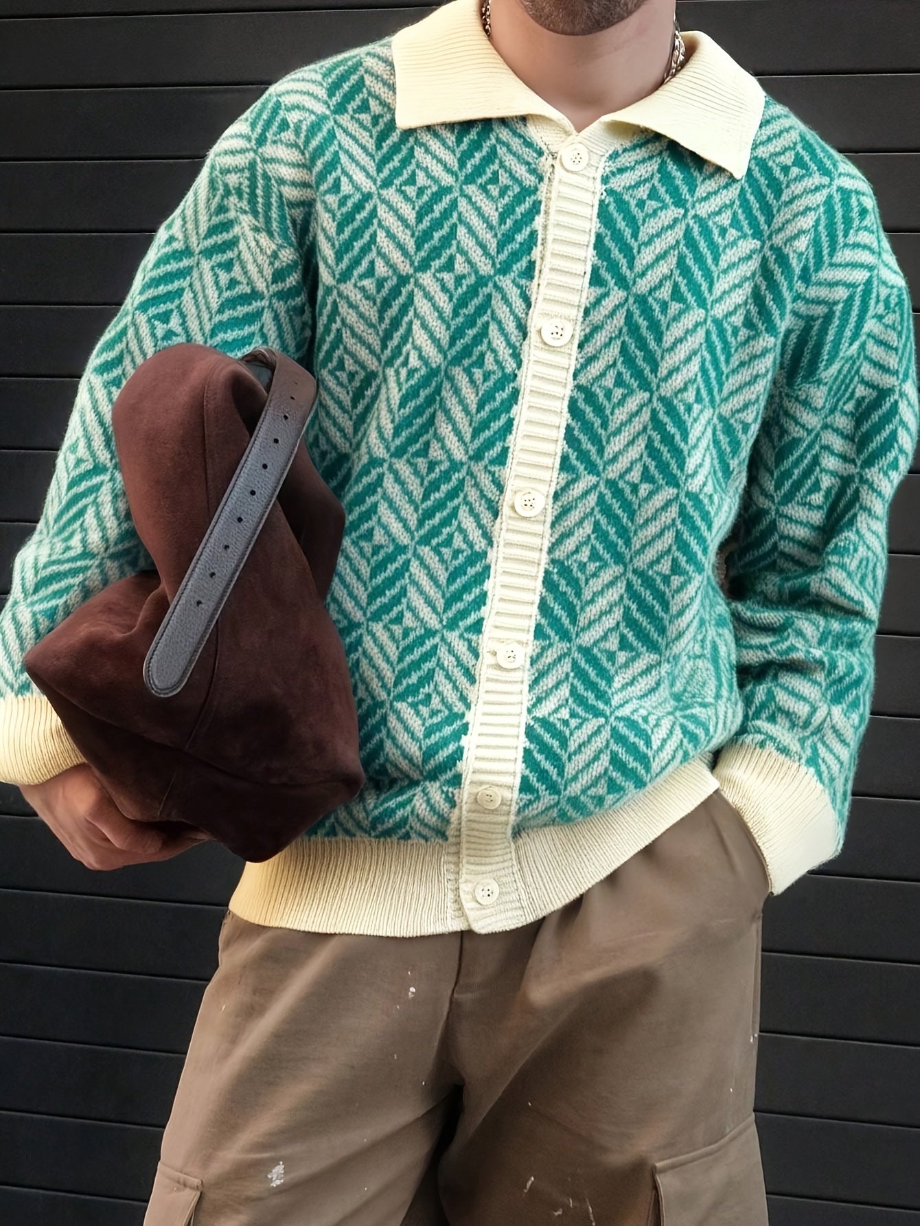 Men's Vintage Retro Sweater - Formal & Everyday Button-Front Cardigan