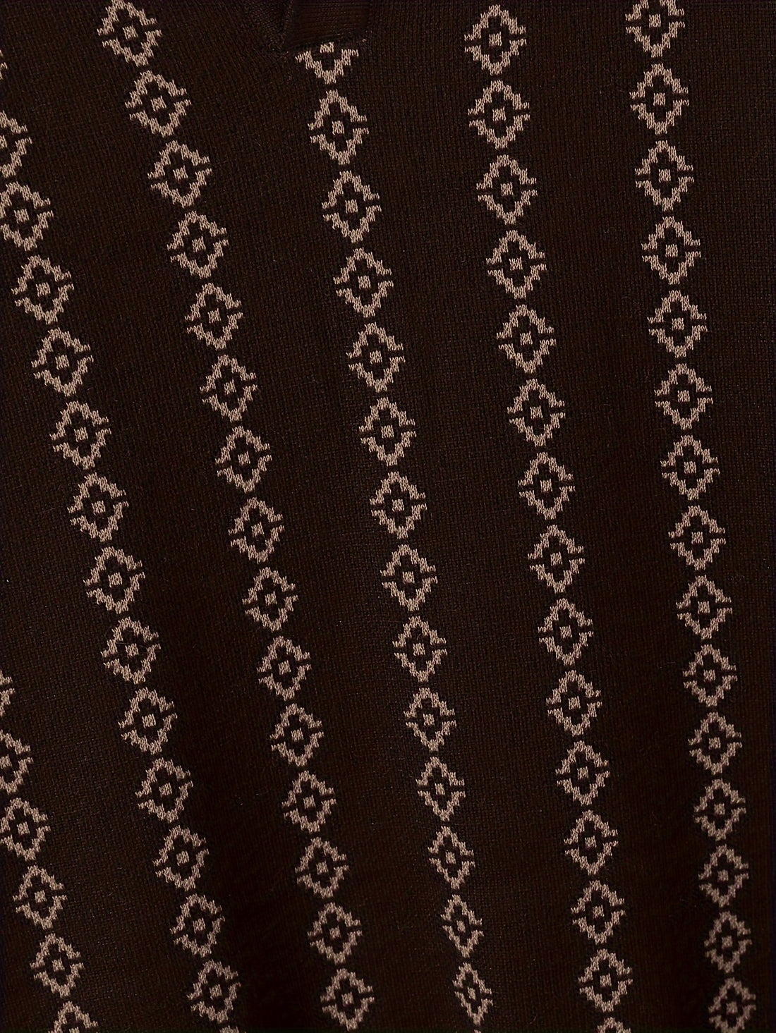 Men's Rhombus Patterns Short Sleeve Knit Sweater For Autumn And Winter