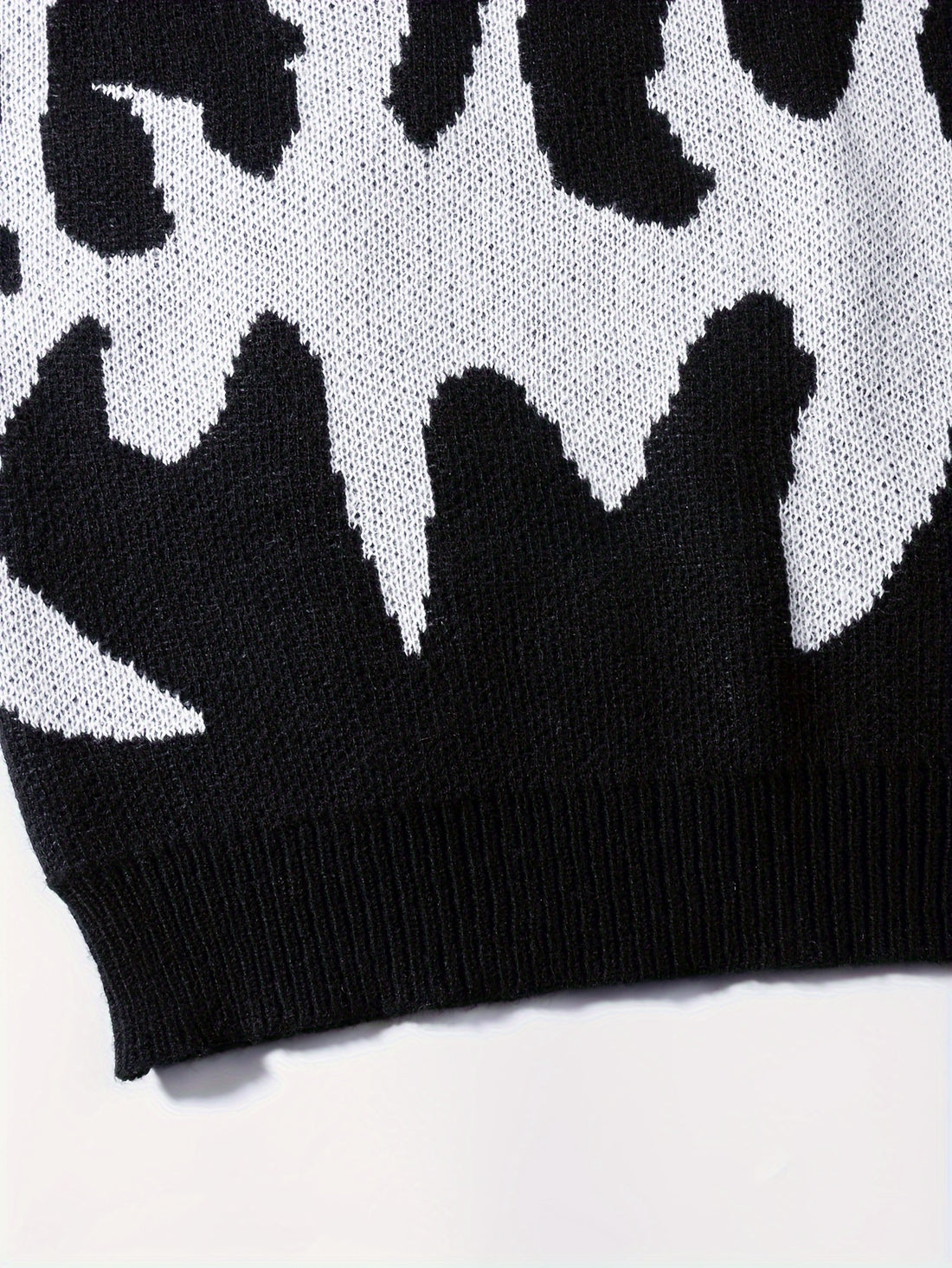 Men'S Trendy Flame Pattern Knit Sweater