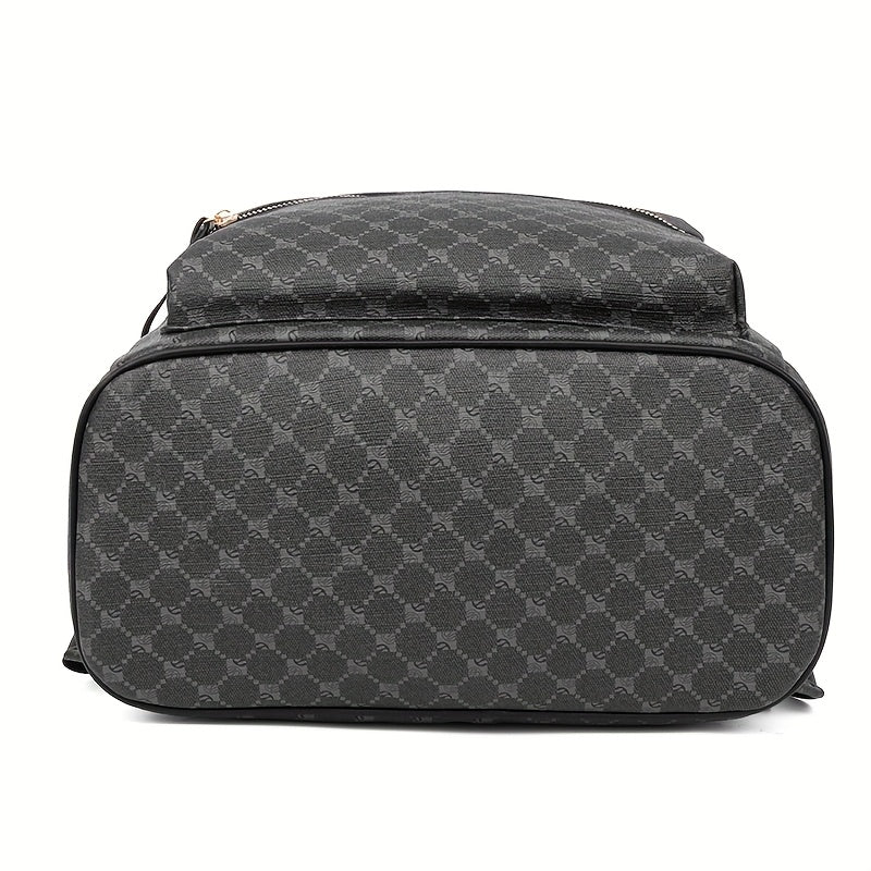 Stylish monogram Large Capacity Backpack with Laptop Sleeve