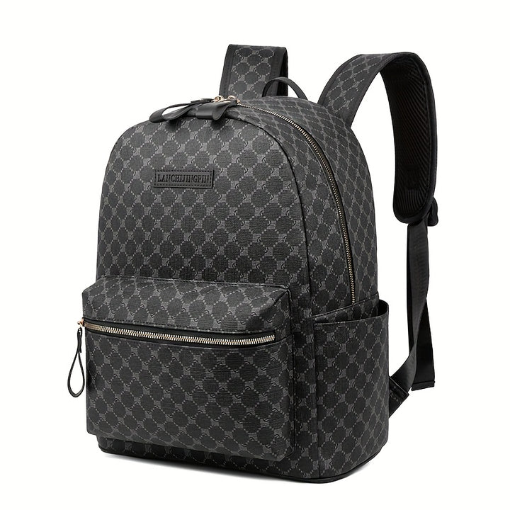 Stylish monogram Large Capacity Backpack with Laptop Sleeve