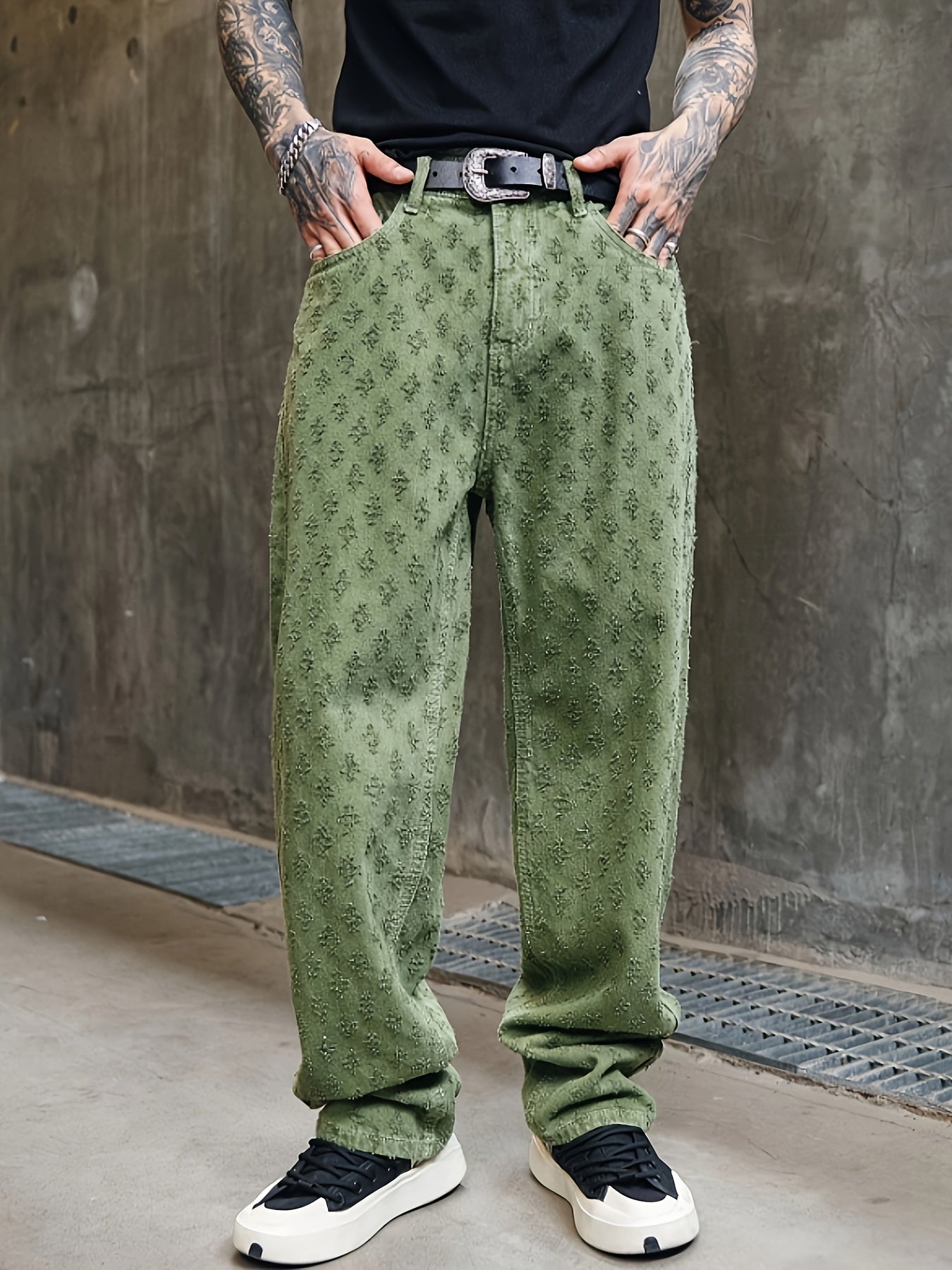 Men's Straight-Leg Denim Jeans Pants