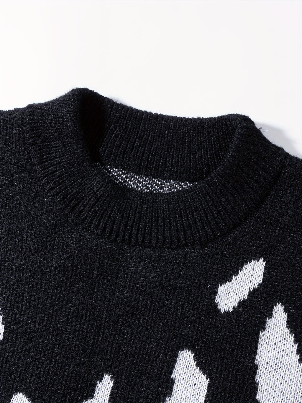 Men'S Trendy Flame Pattern Knit Sweater
