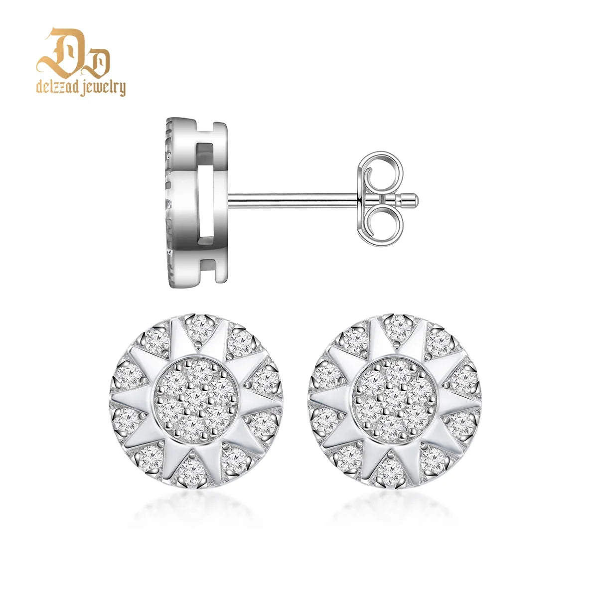 925 Sterling Silver D Color Moissanite Dazzling Earrings for Men and Women
