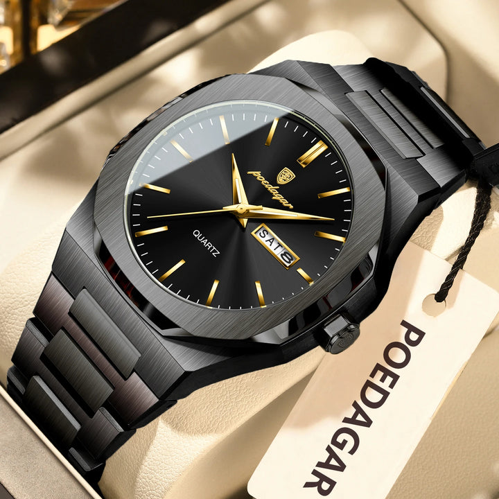 Fashion Brand Male Watch- Fully Waterproof and Luminous with Stainless Steel