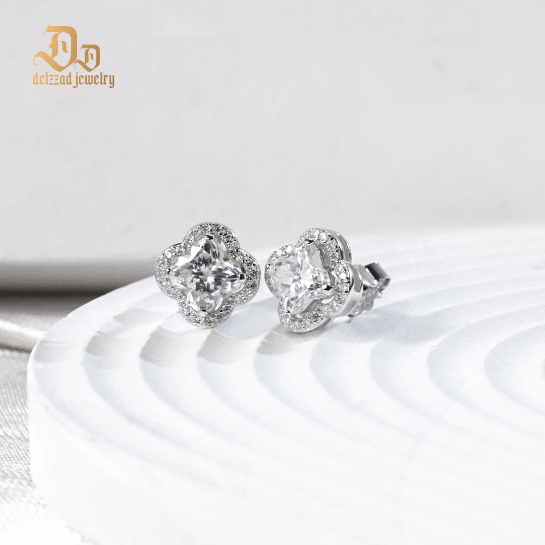 Moissanite VVS1 D Color Women's Botanical Collection Earrings 925 Sterling Silver