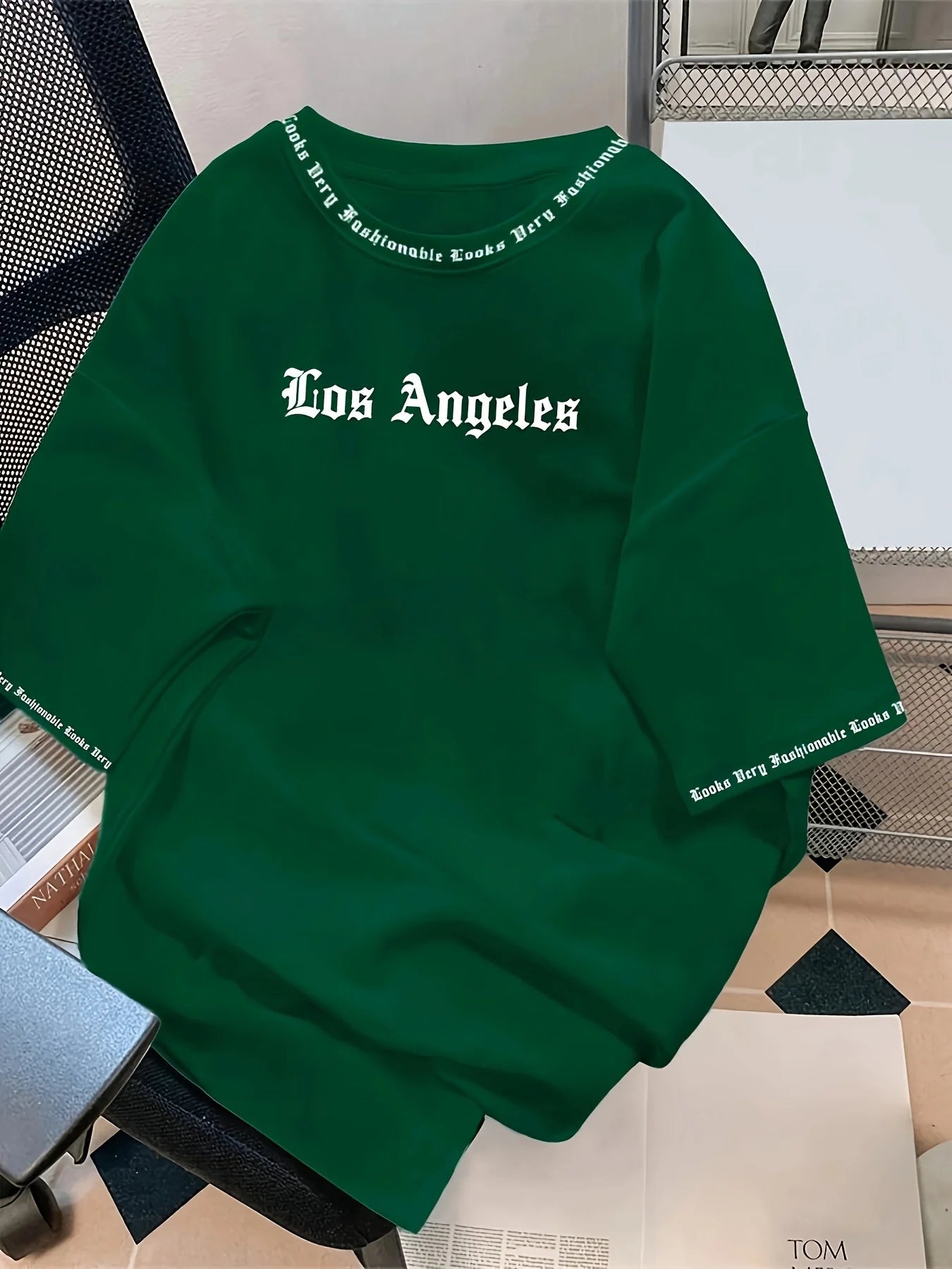 Men's loose letter print T-shirt