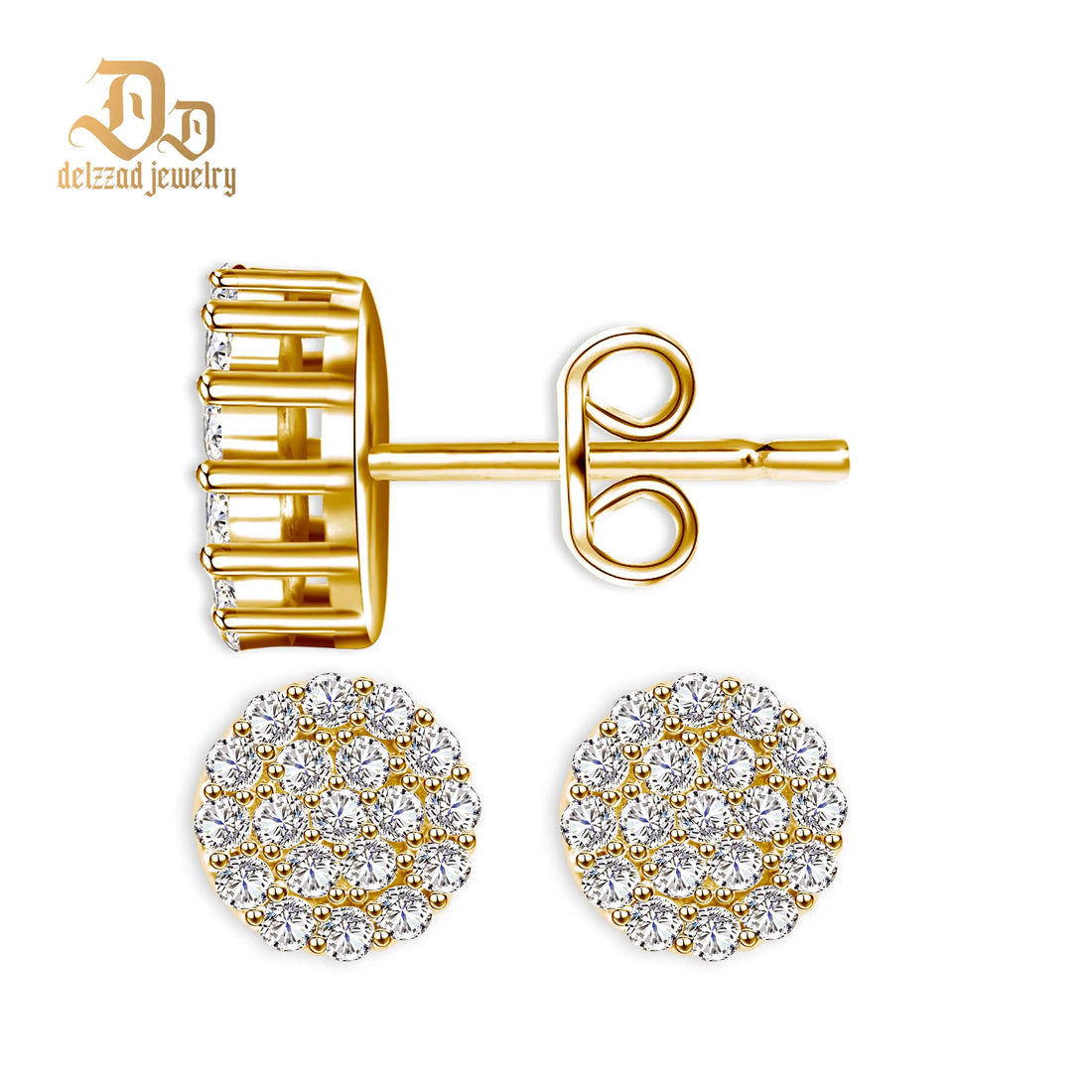 1.2ct 100% S925 Sterling Silver Round and Micro-paved