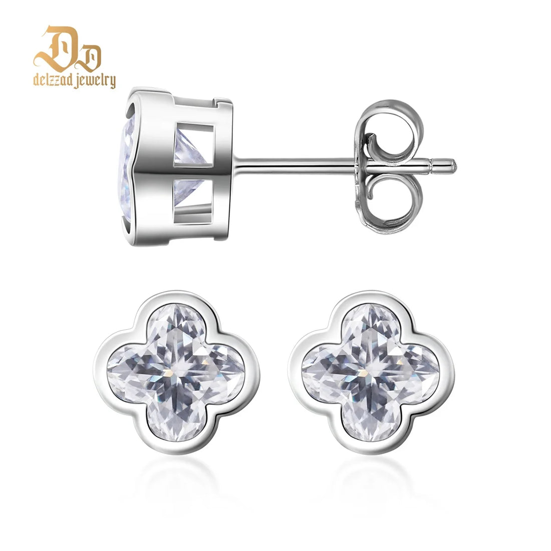 Moissanite VVS1 D Color Women's Botanical Collection Earrings 925 Sterling Silver