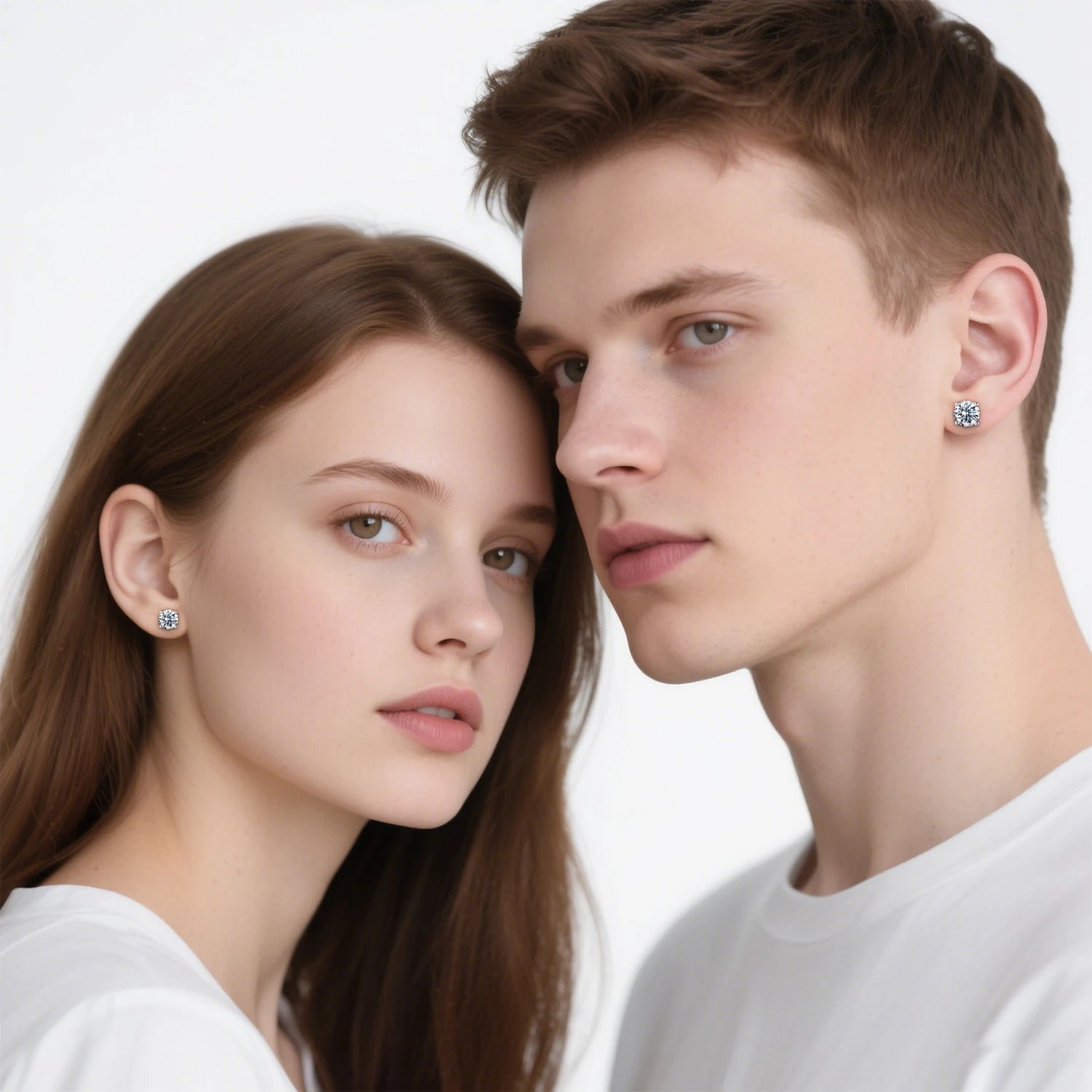 100% 925 Sterling Silver 0.1-3 Carat D-Color Moissanite Earrings for Men and Women