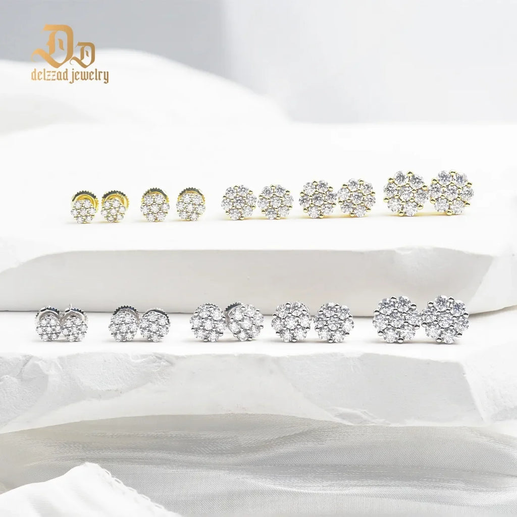 0.1-1ct 100% S925 Sterling Silver D Color Moissanite Earrings