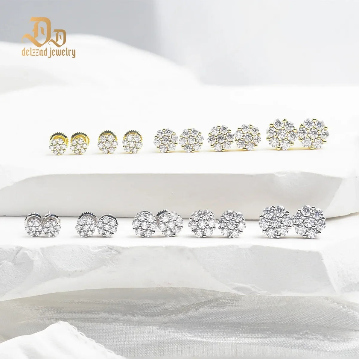 0.1-1ct 100% S925 Sterling Silver D Color Moissanite Earrings