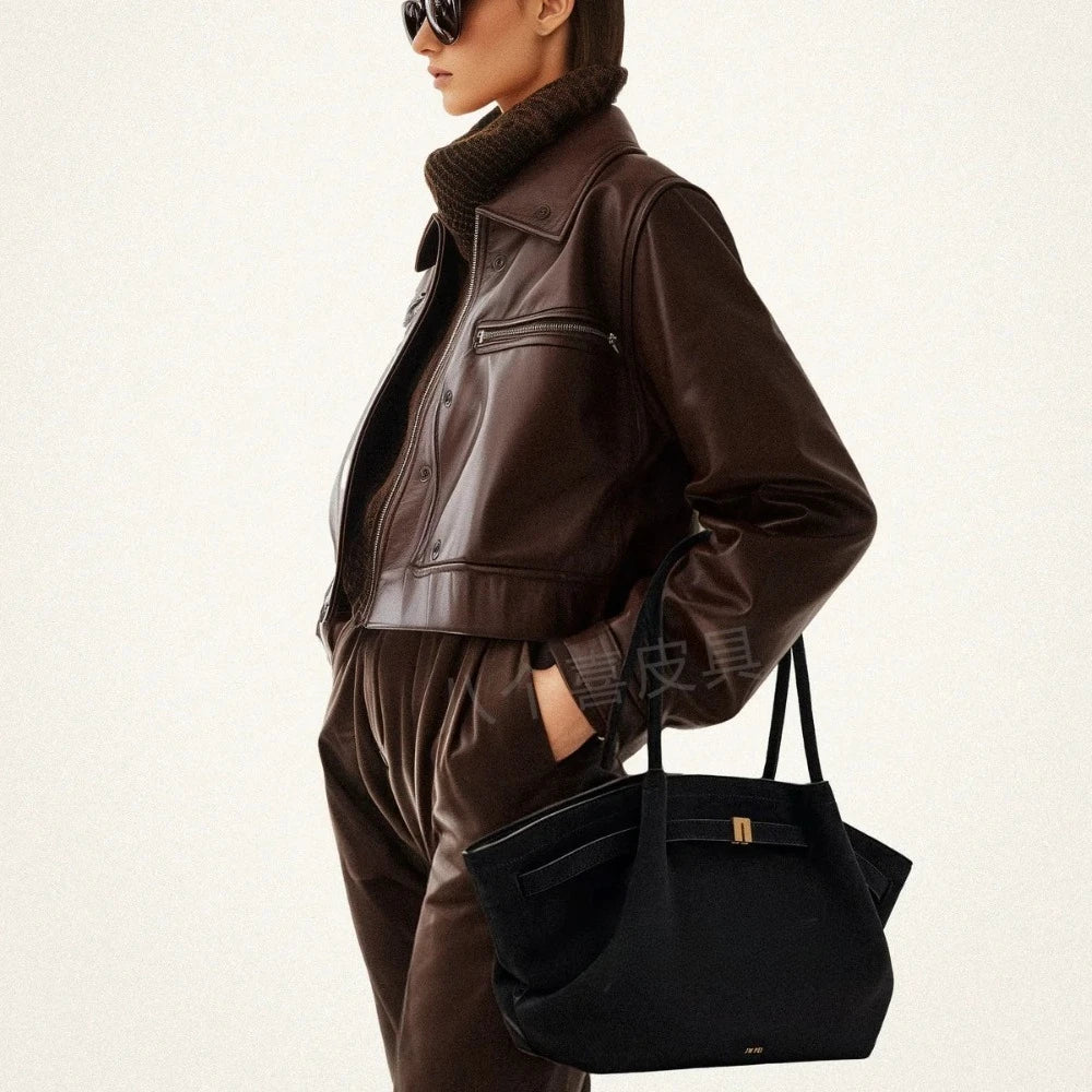 Dumpling Suede Mini Tote Shoulder Crossbody Bag