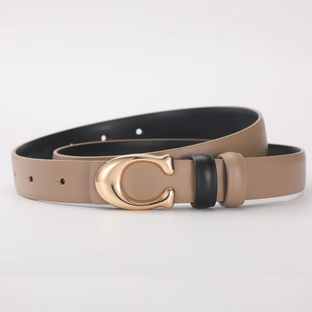 High-quality Replica Coach Smooth-Buckle waist Belt