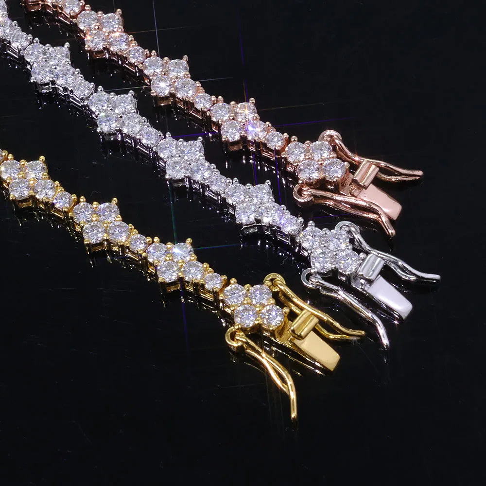 ESKEEM Silver 925 Moissanite Tennis Bracelet Original Brilliant Cut Diamond Pass Test D Color VVS1 Bracelet Gift Fine Jewelry