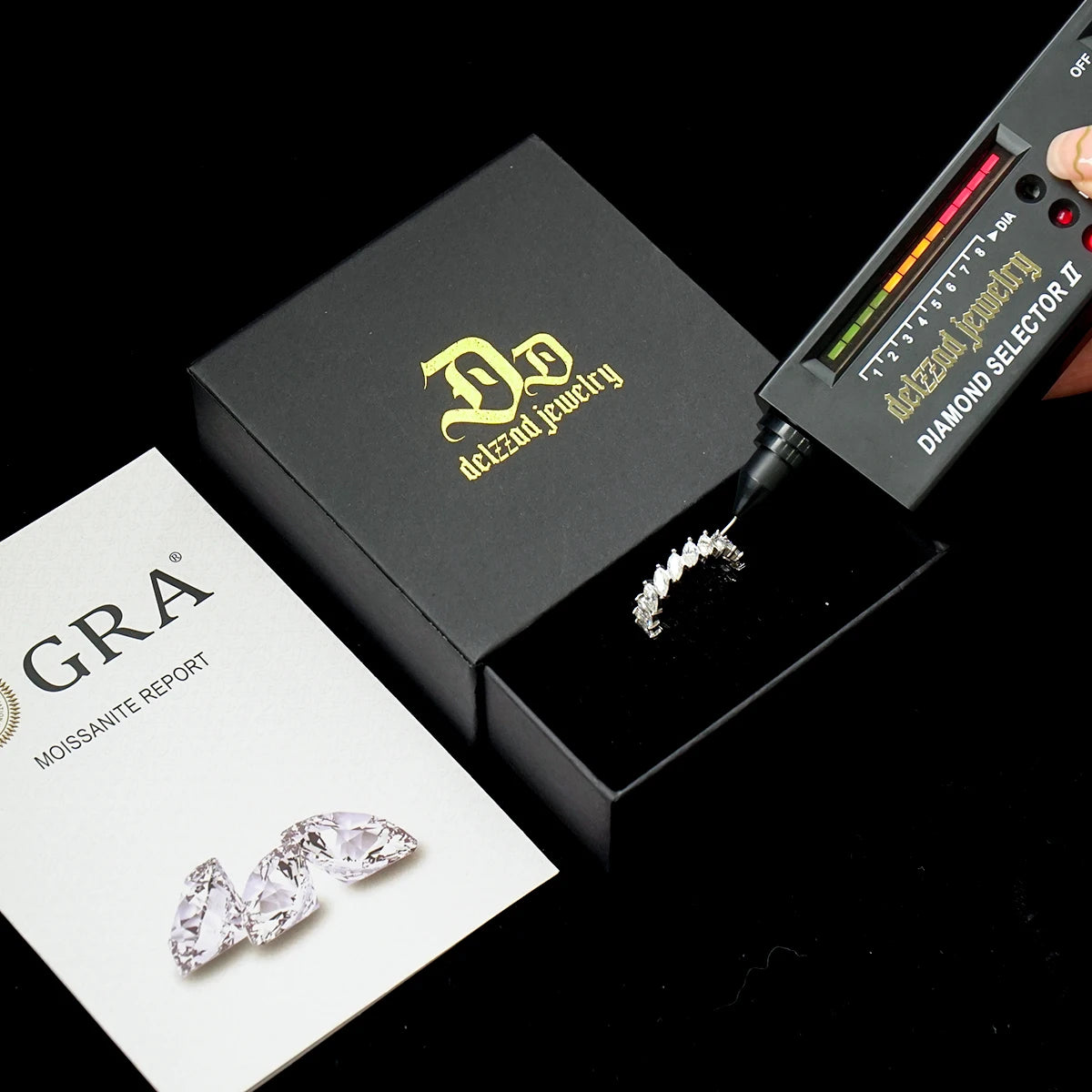 S925 Hundred-Eye Flower Luxury Moissanite Exquisite Simple Jewelry