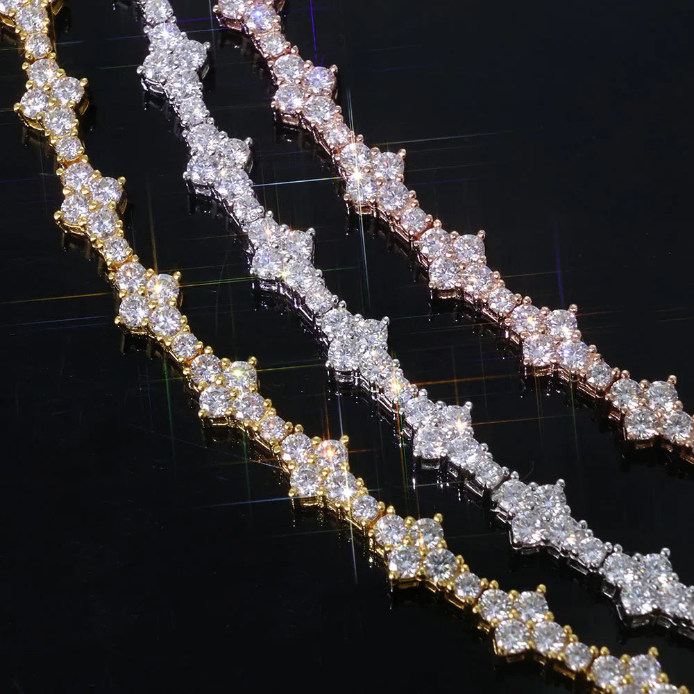 ESKEEM Silver 925 Moissanite Tennis Bracelet Original Brilliant Cut Diamond Pass Test D Color VVS1 Bracelet Gift Fine Jewelry