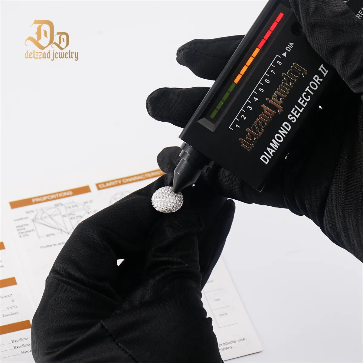 Moissanite D Color Simple Full Diamond Round Earrings with 925 Sterling Silver