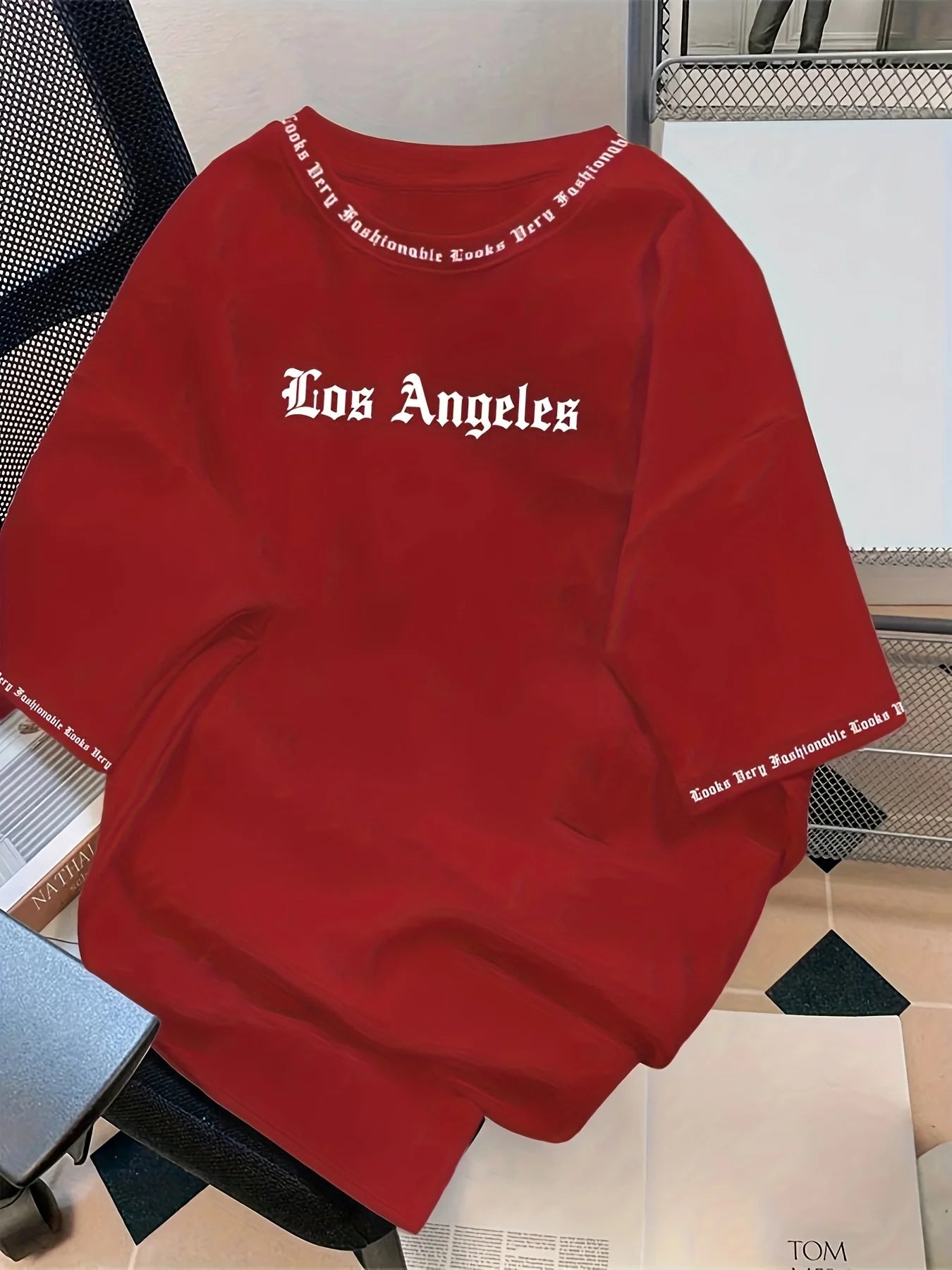 Men's loose letter print T-shirt