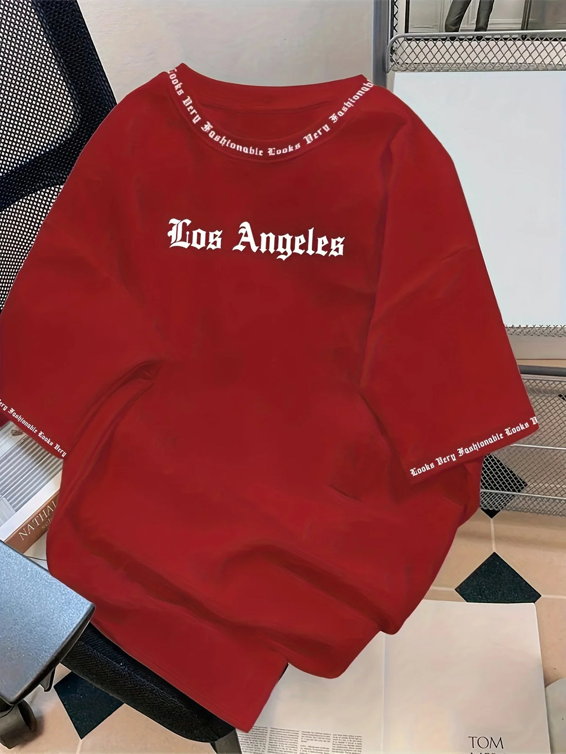 Men's loose letter print T-shirt