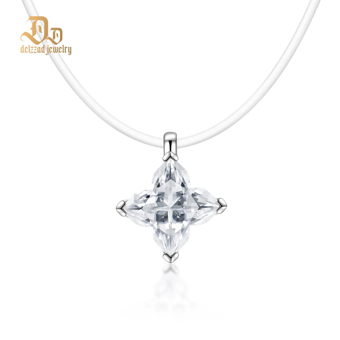 100% S925 Sterling Silver Plant Flower Moissanite Women's Necklace