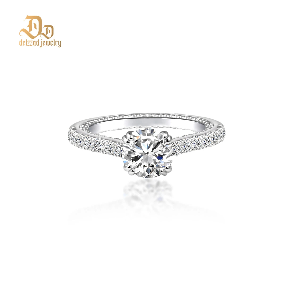 Sparkling Single Row Women's Ring 100% S925 Silver