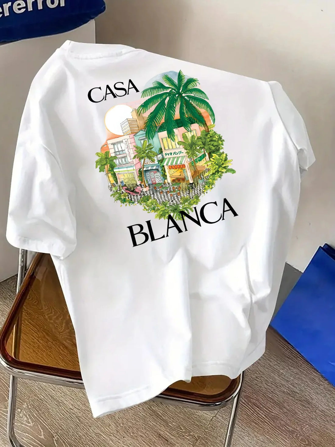 Men's summer Casablanca fashion all-match T-shirt