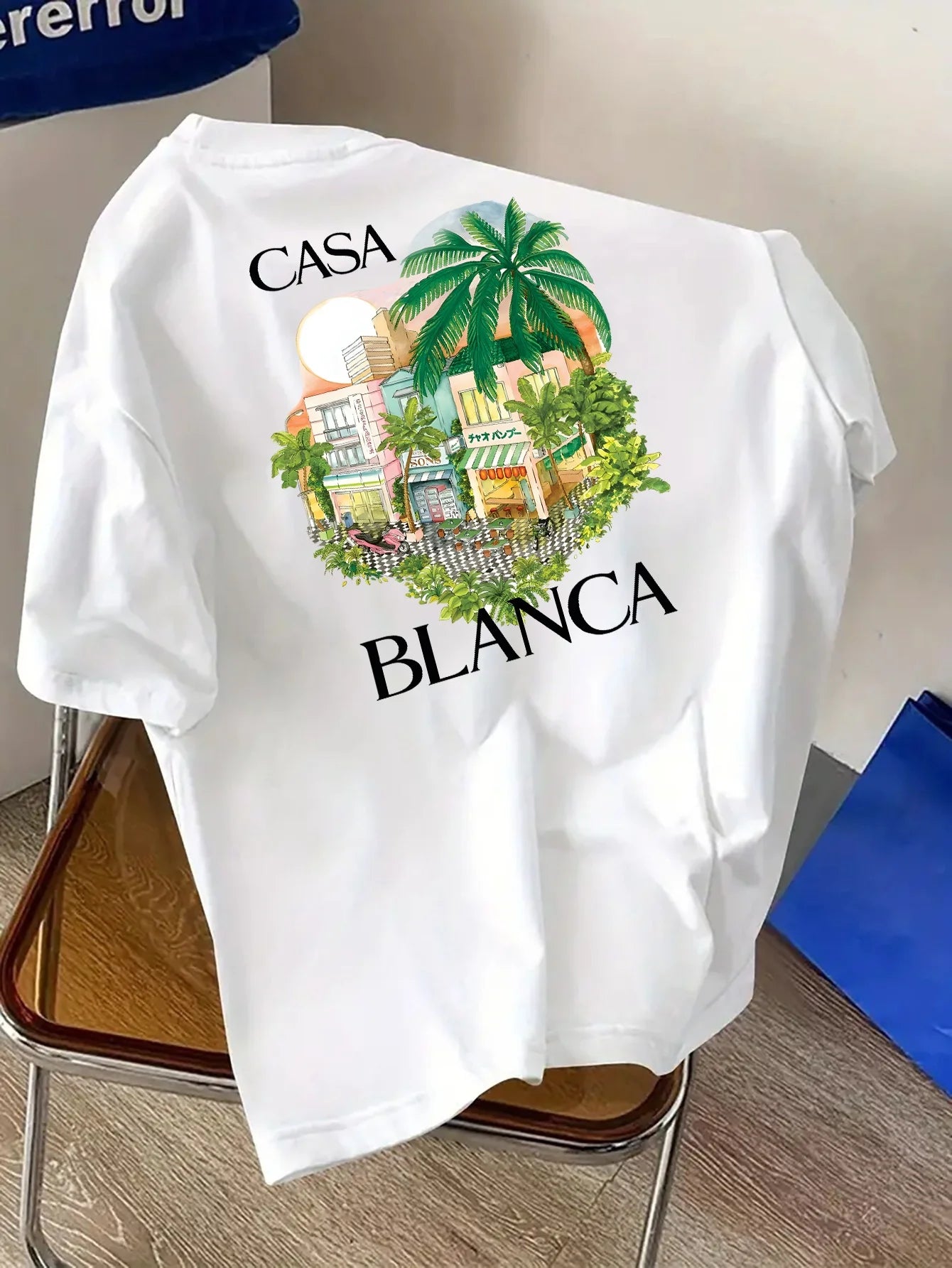 Men's summer Casablanca fashion all-match T-shirt