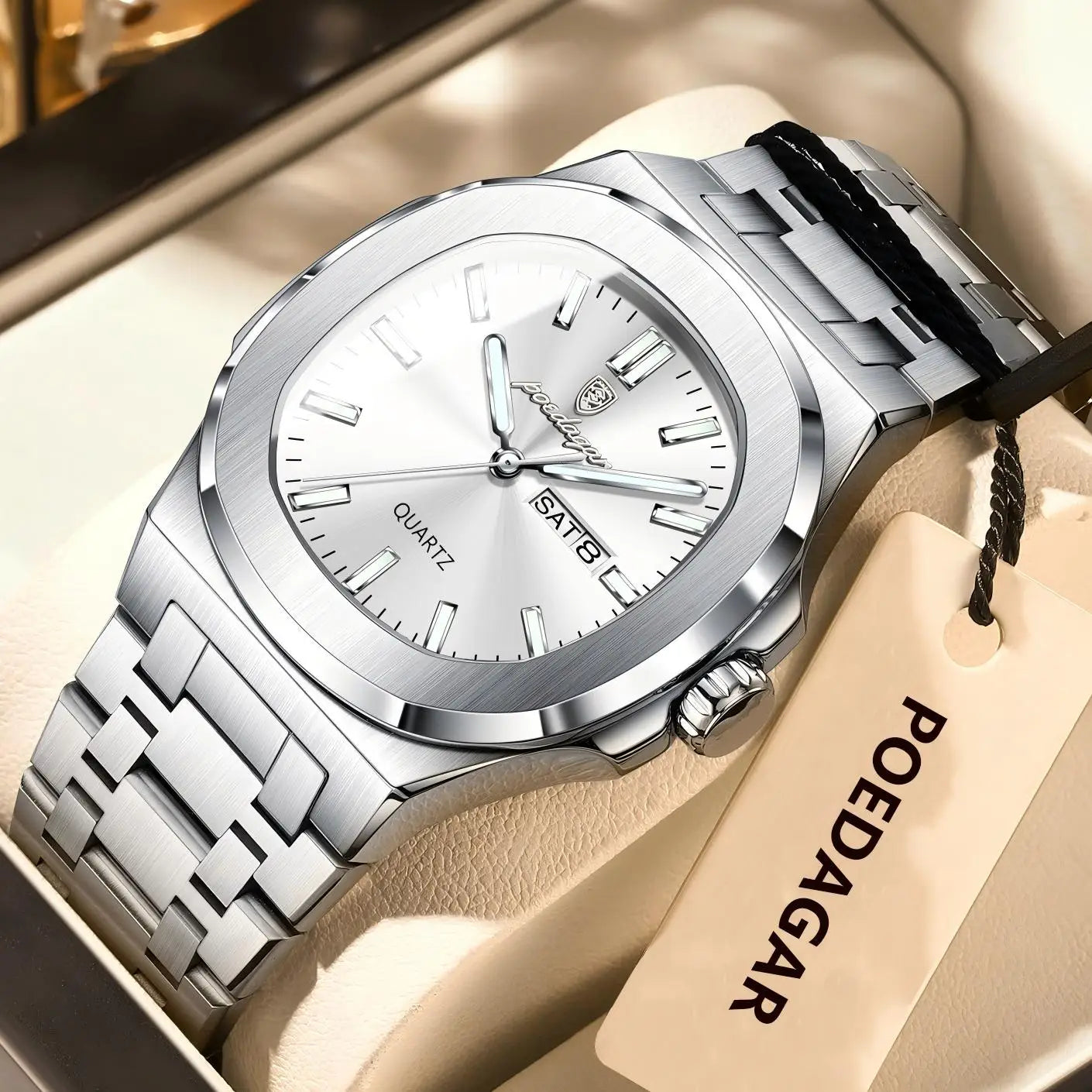 Luxury Brand Watch For Men-Waterproof Luminous Week-Date Watch