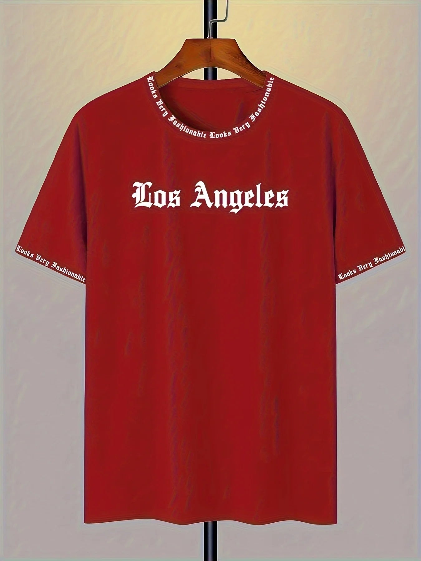 Men's loose letter print T-shirt