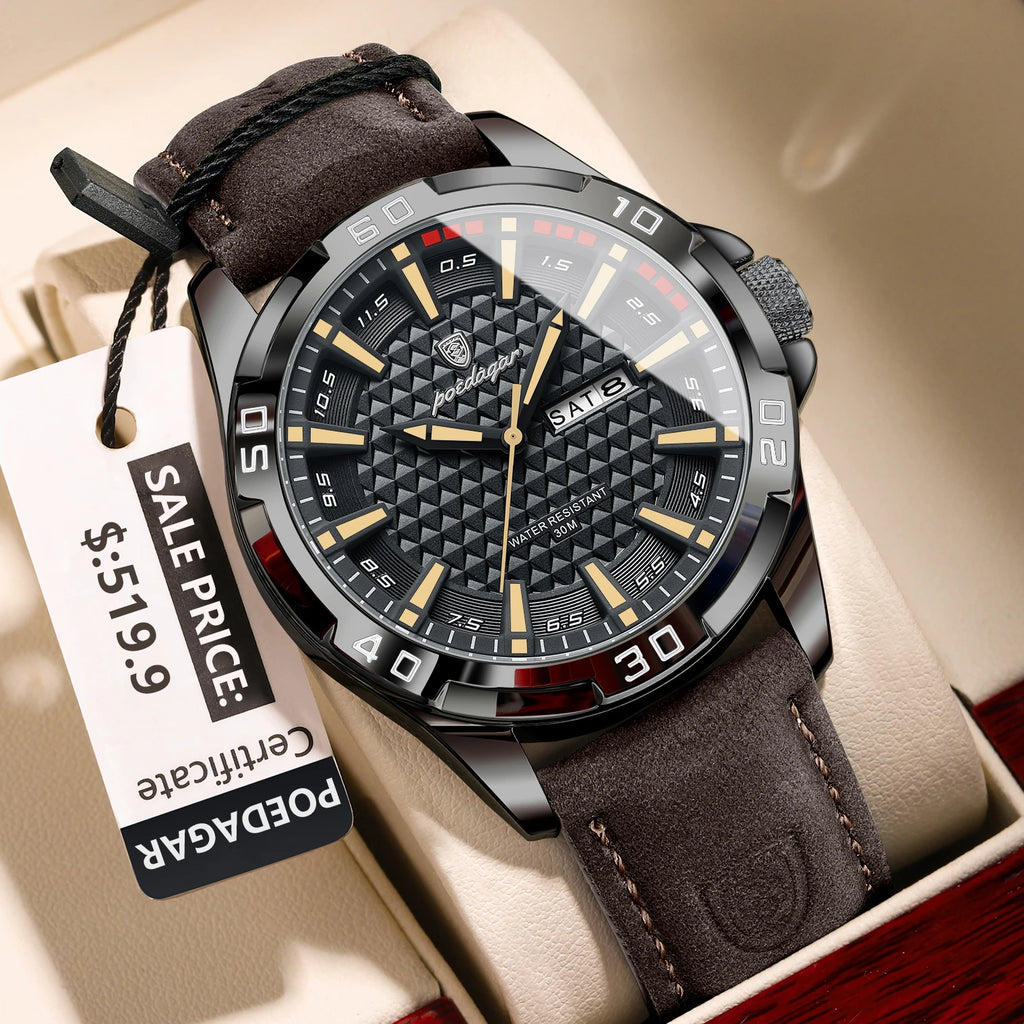 Original Men Luxury Wristwatch with Waterproof Luminous Day-Date