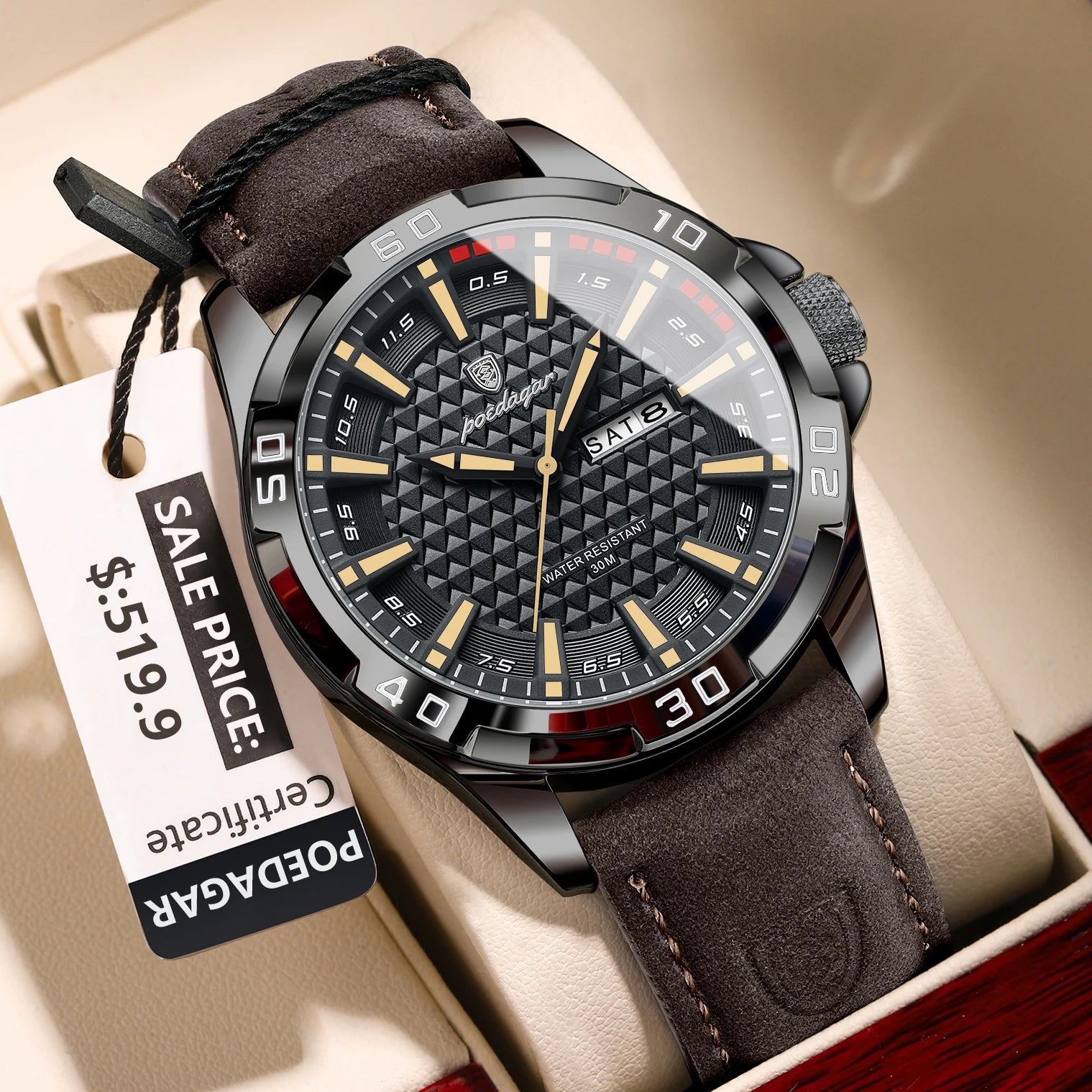 Original Men Luxury Wristwatch with Waterproof Luminous Day-Date