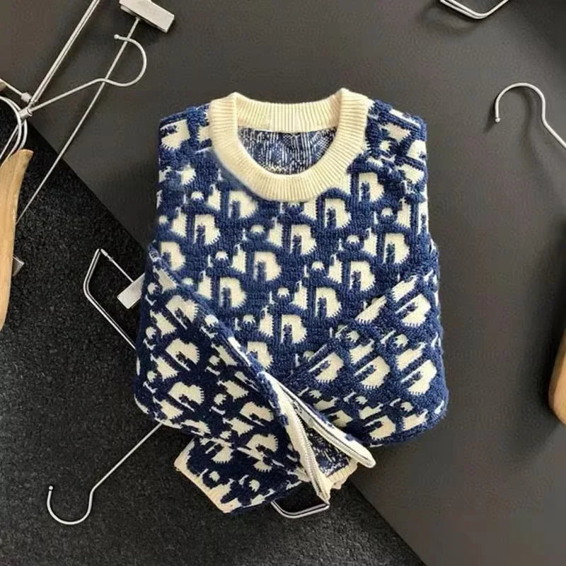 Mirror Quality Dior Oblique Jacquard Knitted Wool Sweater