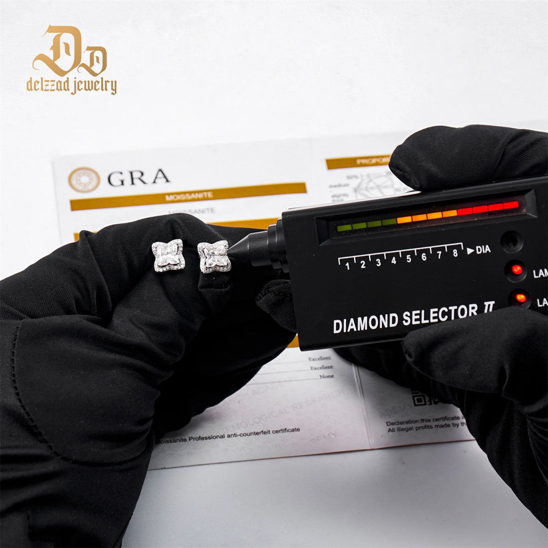 2025 New Delzzad 100% S925 Sterling Silver Micro-Inlaid Plant Series Earrings Classic Luxury Fine Jewelry Engagement Party Gifts