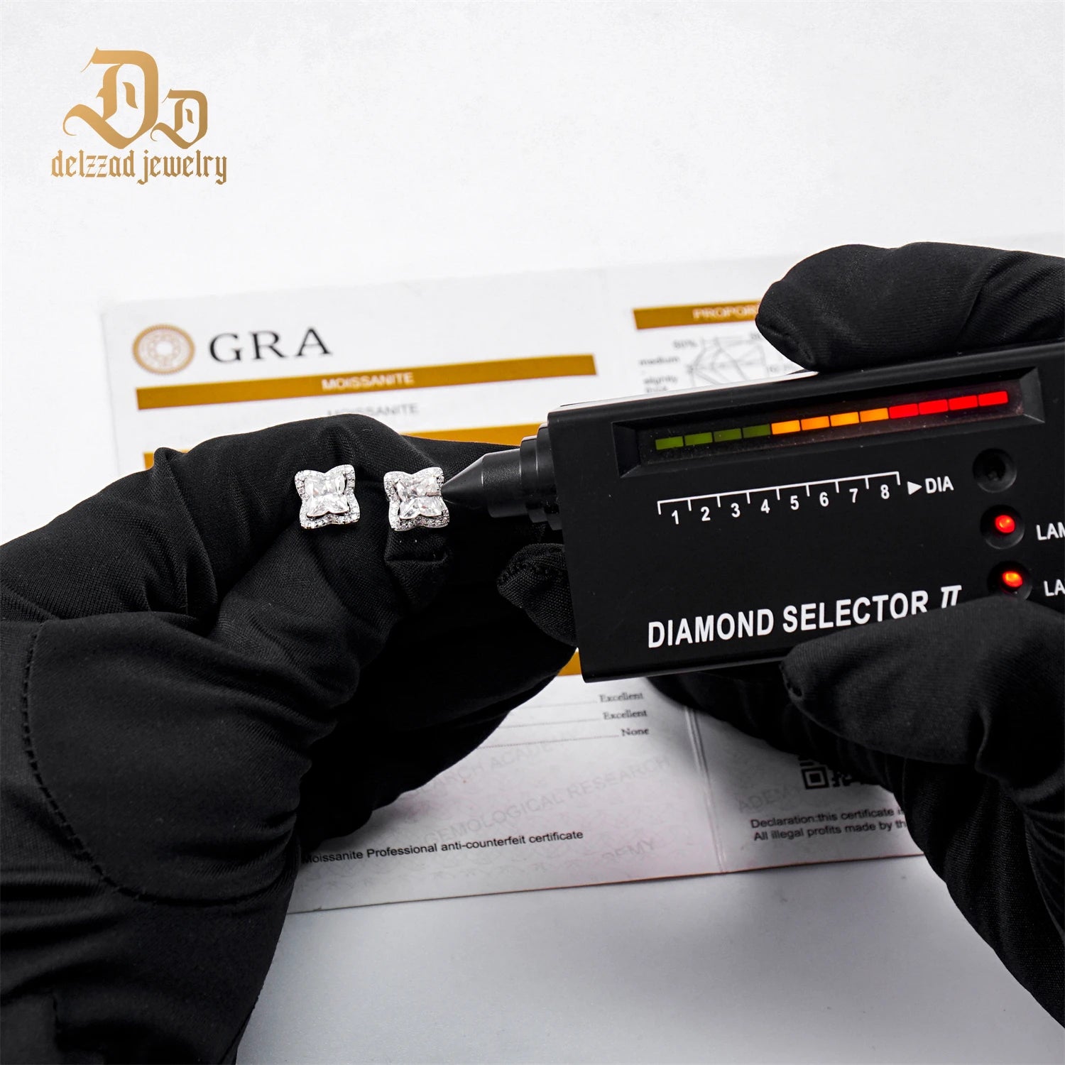 2025 New Delzzad 100% S925 Sterling Silver Micro-Inlaid Plant Series Earrings Classic Luxury Fine Jewelry Engagement Party Gifts