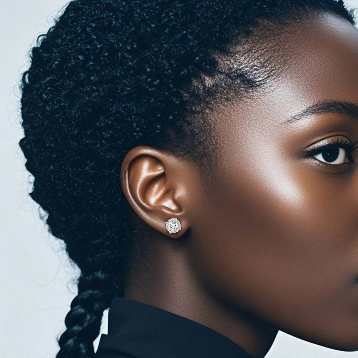 0.1-1 carat Moissanite 100% S925 Sterling Silver Earrings