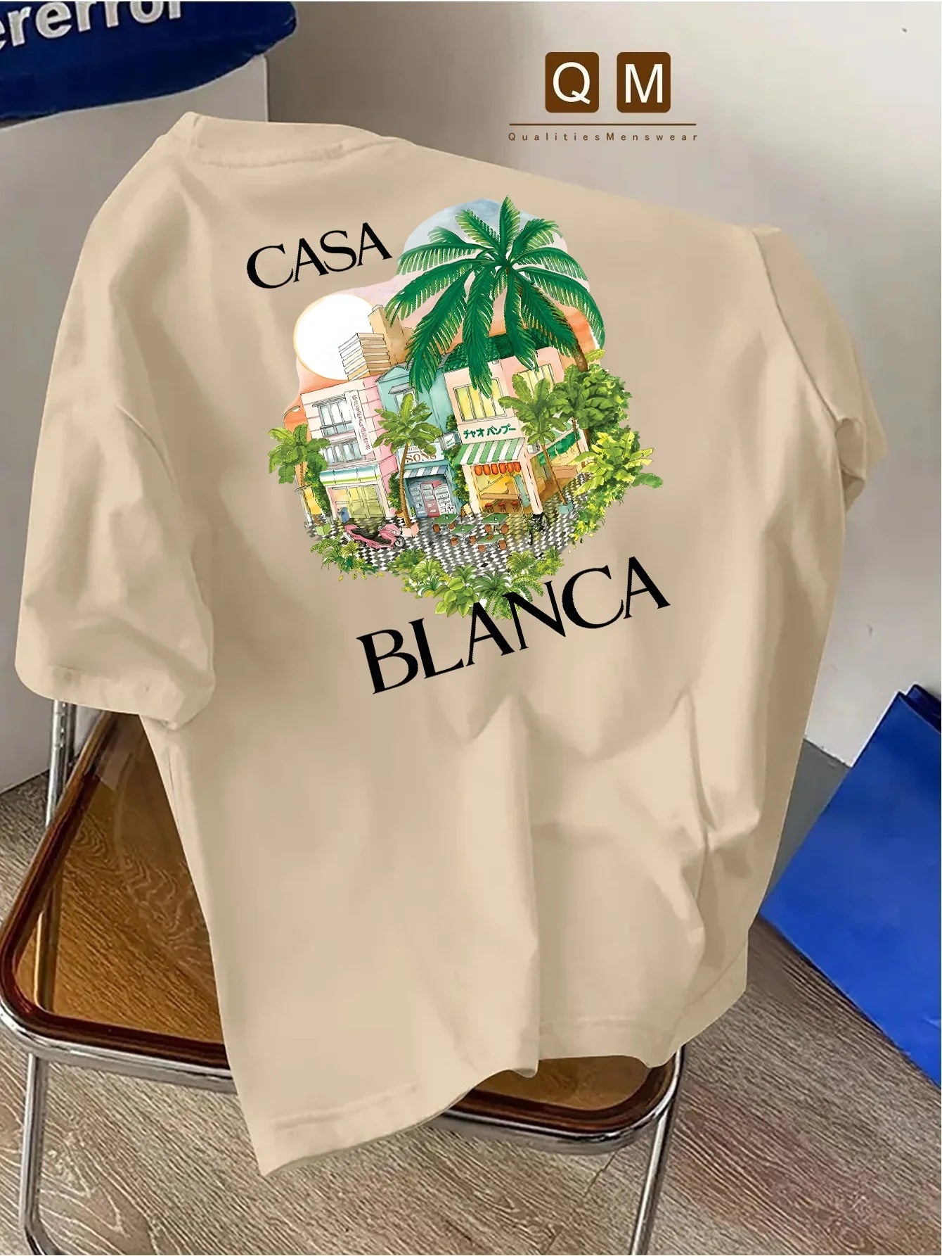 Men's summer Casablanca fashion all-match T-shirt