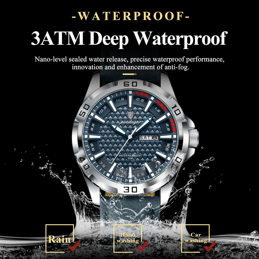 Original Men Luxury Wristwatch with Waterproof Luminous Day-Date