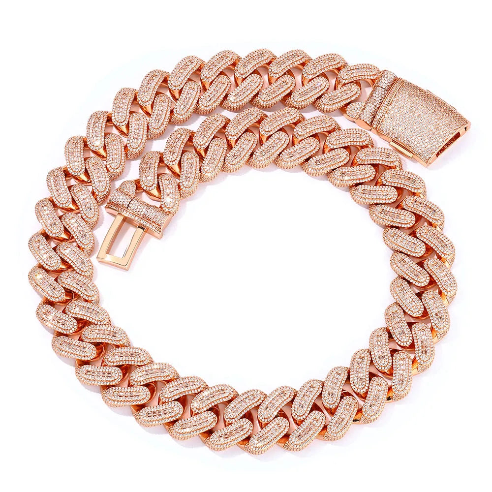 29mm Iced Out Rose Gold Cuban Chain
