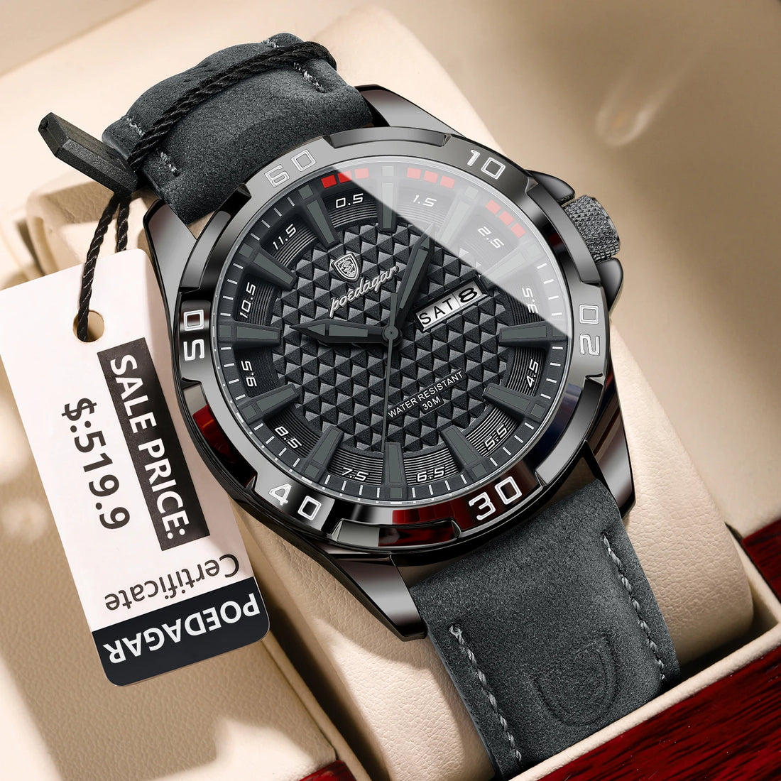 Original Men Luxury Wristwatch with Waterproof Luminous Day-Date